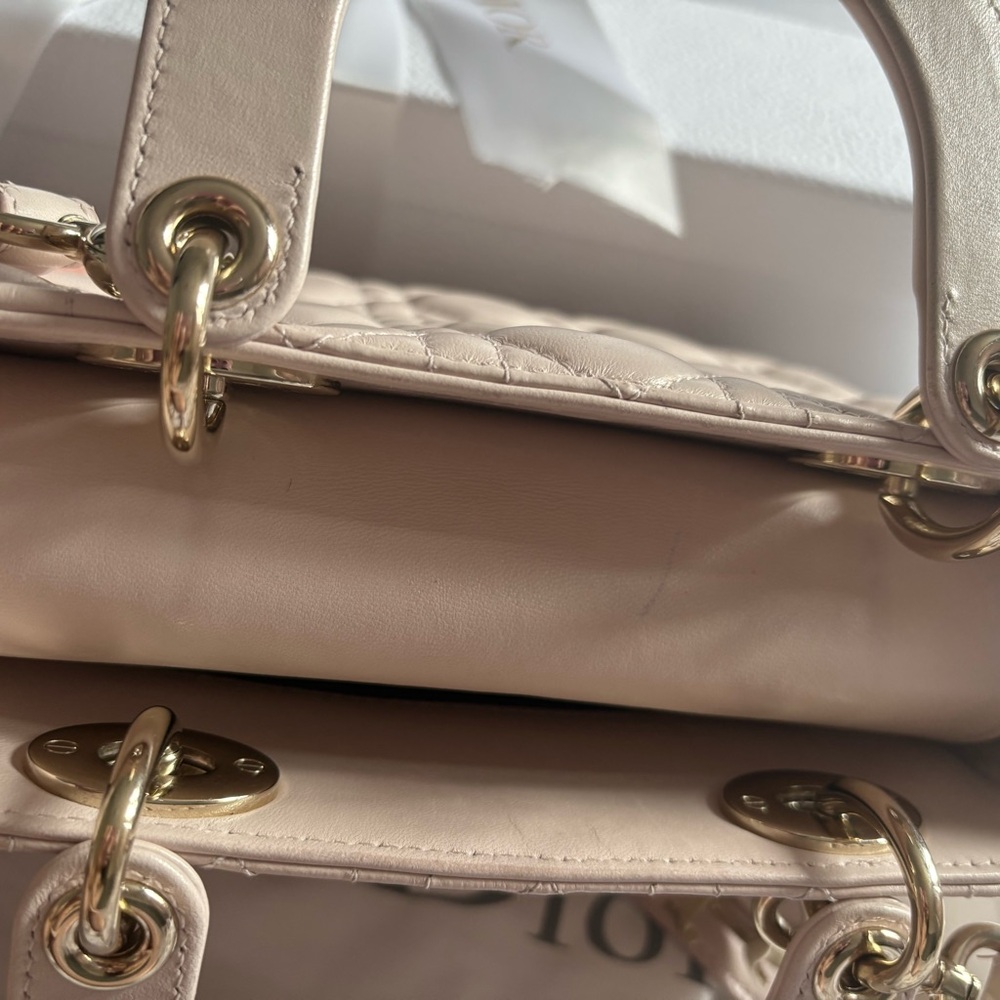 Small Lady Dior My ABC Dior Bag
Pale Pink Cannage Lambskin - Picture 14 of 16